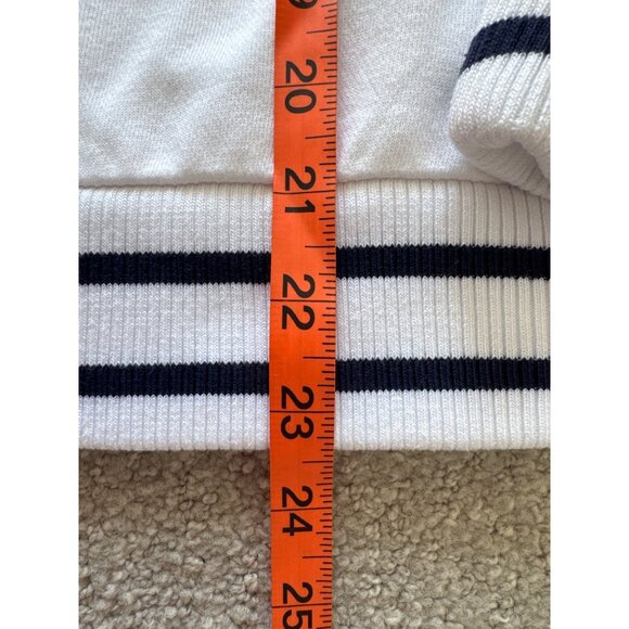 Fila Mens Crewneck Sweatshirt White With Striped Cuffs Size M - Picture 3 of 8